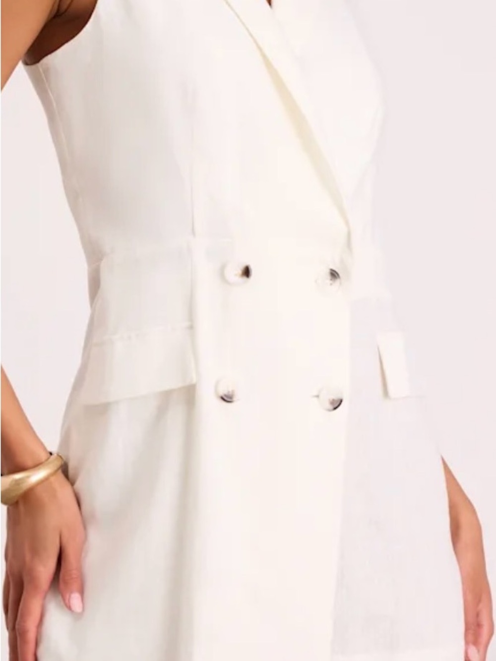 Steve Madden White Tweed Collared Romper